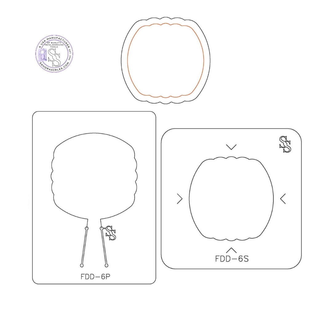 S&P DUOS: LG TRINKET DISH FORMING DIE DUOS: FDD-6S, FDD-6P PUMPKIN